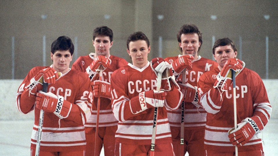 Sergei Makarov, Alexei Kasatonov, Igor Larionov, Vyacheslav Fetisov, Vladimir Krutov