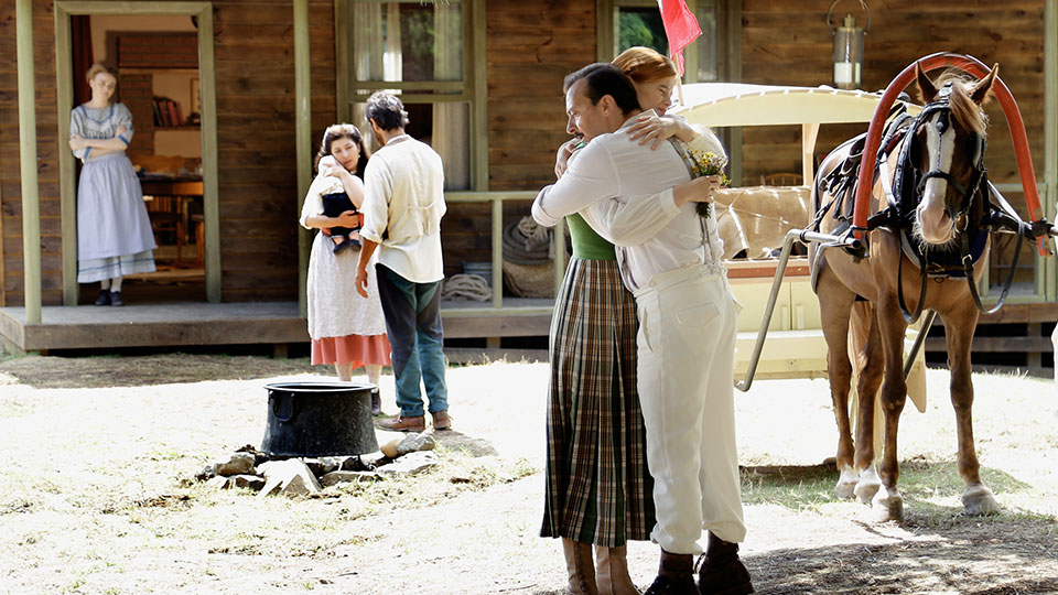 Eisman Mehmet (Ali Atay), Rose (Alma Terzic), Gulsum (Sebnem Bozoklu), Maria (Marleen Mathews) und Kameltreiber Ali (Erkan Kolçak Köstendil)