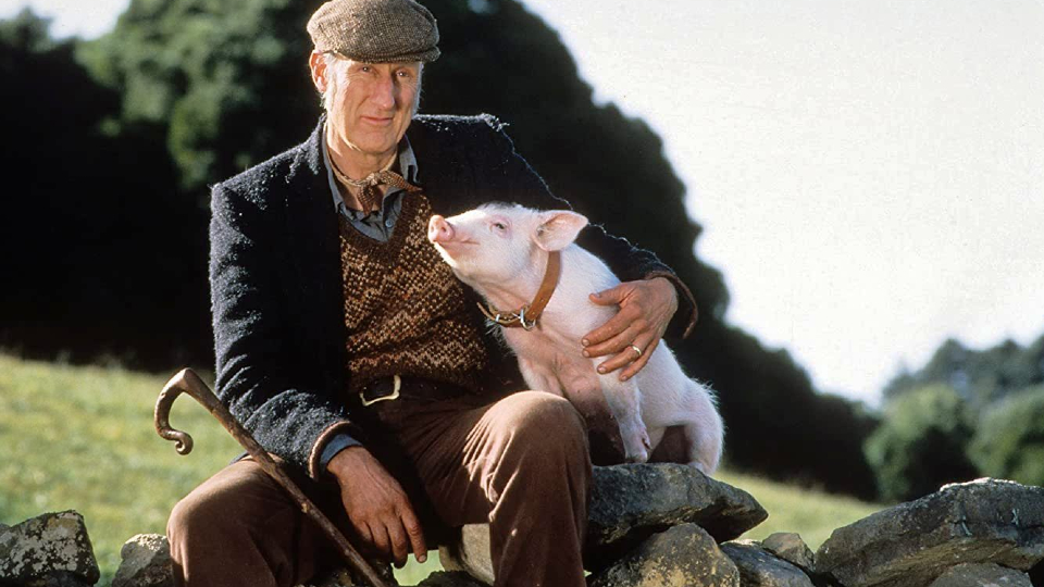 Farmer Hoggett (James Cromwell) & Babe (Christine Cavanaugh)